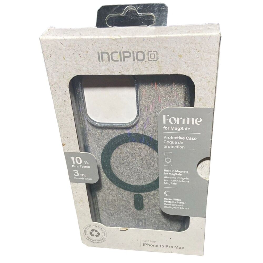 iPhone 15 Pro Max Case MagSafe Incipio Forme Silver Hard Shell 6.7" NEW